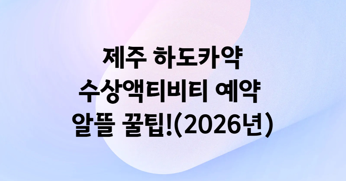 제주 하도카약 투명카약 스노클링 패들보드 체험