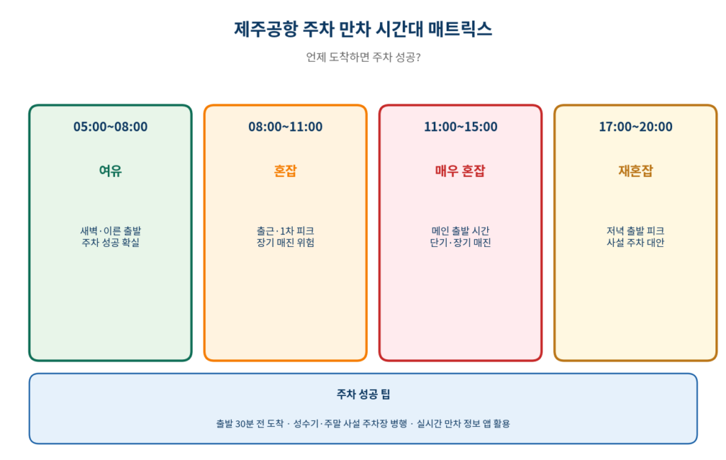 제주공항 주차 시간대별 만차 혼잡도 새벽 오전 오후 저녁 가이드 2026