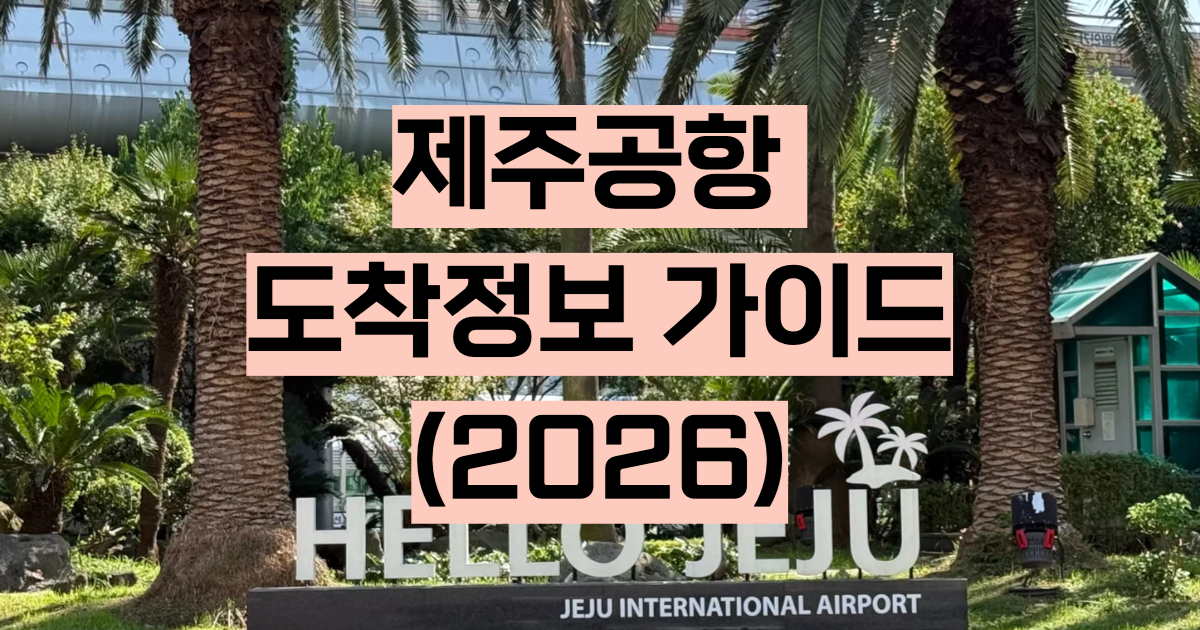 제주공항 도착 정보 짐 찾기 5번 게이트 렌터카 셔틀 600번 리무진 택시 완벽 가이드 2026